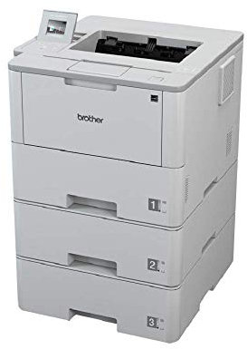Brother HL-L6400DWTT A4 monochrom Laserdrucker (50 Seiten/Min., Drucken, 1.200 x 1.200 dpi, Print AirBag für 750.000 Seiten), Weiß