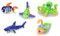 Jamara 460847 3D Soft-Steck Puzzle Sea World-235 Teile, fördert Kreativität, Motorik und gestalterische Freiheit, Modelle ohne Kleben/Werkzeug zusammenstecken, blau