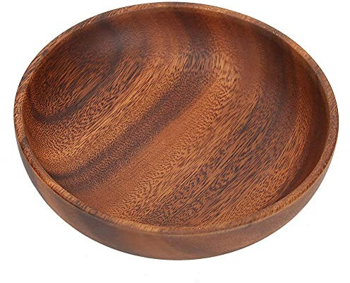 Ciotole Per Snack in Legno, Insalatiera Di Grande Capacità Utensili Da Cucina (17.5×4cm)