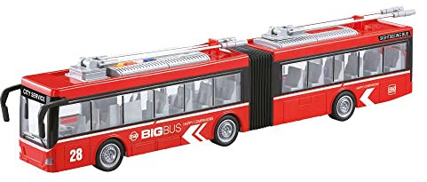 CJT - AUTOBUS Doppia LUZ-Suono Heroes City 1:16 TACHAN Giocattoli, Multicolore (746T00528)