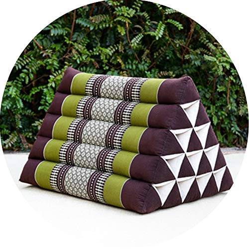 TEmkIn Cuscino Schienale Letto Cuscino Tiro Cuscino Triangolare Imbottito Kapok Naturale Cuscino Poggiatesta Cuscino Tailandese per Guardare la TV e Leggere, 17 Colori (Color : F, Size : 56x40x40CM)