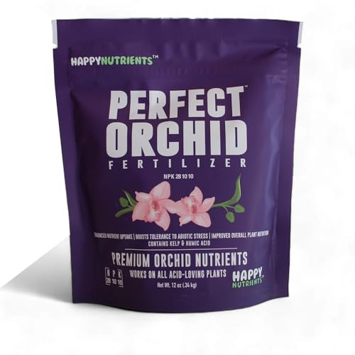 Perfect Orchid Fertilizer 12 Oz Powder Fertilizer for Orchids & Acid Loving Plants - Premium Orchid Nutrients for Vibrant Blooms, Strong Roots, and Lush Foliage