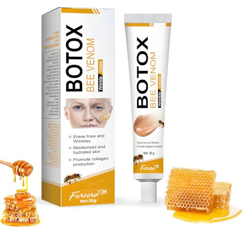 20g Facial Crema Veneno de Abeja, Crema Reparadora Veneno Abeja, Reafirmante Antiarrugas, Veneno de Abeja Ungüento Hidratante, para Rostro y Cuello, Lifting y Recuperación, Hidratación
