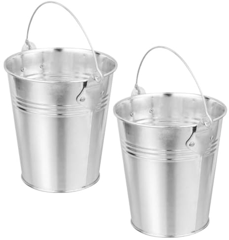 Abaodam Secchio per Grasso da Barbecue in Metallo 2 Pezzi Contenitore Antigoccia Compatto per Olio e Grasso Accessorio per Griglia Resistente Alte Temperature per Cucine Piccole e