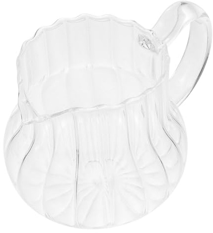 SEWACC Pot à Lait en Verre Transparent 200 Ml – Récipient à Sauce Bec Verseur Anti-goutte – Tasse à Lait Cuisine, Café et Restauration – Ustensile de Service Pratique et Hygiénique