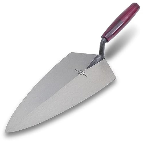 MARSHALLTOWN Philadelphia Brick Trowel, 11 1/2 x 5 3/4 Inch, Plastic Handle, Made in USA, Forged High Carbon Steel, Brickwork, Blockwork, Stonework, Masonry Trowel, Bricklayer Tools, 19P11.5