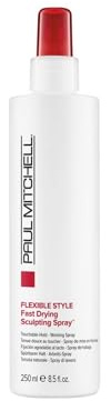 Paul Mitchell Fast Drying Sculpting Hairspray, Flexible Hold, Buildable Body + Shine, For All Hair Types, 8.5 fl oz