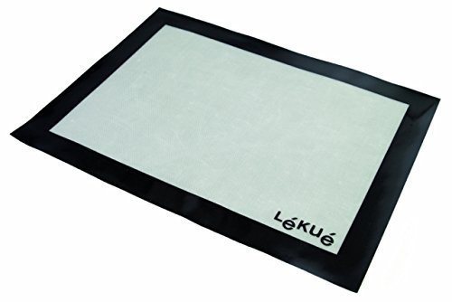 Lékué Tapis de cuisson en silicone 40 x 30 cm Blanc/Noir