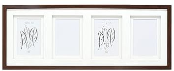 Deknudt Frames S65KQ4 Bilderrahmen 10x15 Holz Braun, doppeltes Pptt für 4 Bilder Holz Fotokader