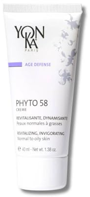 Phyto58 Yonka 40ml | Revitalising Night Cream for Normal to Oily Skin | Purifies, Regenerates and Brightens Tired Skin | Dermatologically Proven Efficacy | 90% Natural Ingredients