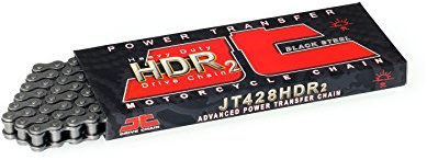 JT Chain JTC420HDR120SL (420 Series) Black Steel 120 Link Heavy Duty Non O-Ring Chain with Connecting Link