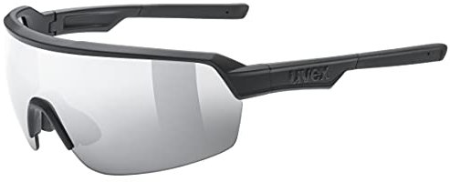 Uvex Unisex Sportbrille, Black Mat/Silver, Einheitsgröße