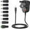 Zolt 12W Universal Power Adapter 3V 4.5V 5V 6V 7.5V 9V 12V Power Supply AC DC Adaptor for Household Electronics, 1000mA Max.