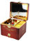 Faderr Caja de música de Regalo, Caja de música giratoria de Boda, Caja Musical de joyería de bailarín, Almacenamiento de joyería Musical Adornos de niña Caja-Musical (Marrón)
