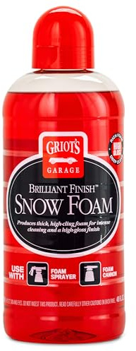 Griot's Garage Brilliant Finish Snow Foam, Foaming Car Wash Soap for Deep Cleaning and Glossy Shine, Use with Foam Cannons or Foaming Sprayers, 10848, 48oz