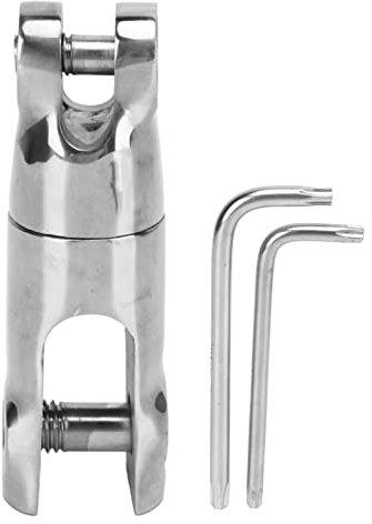 Cadena de Ancla Giratoria, Conector Doble Acero Inoxidable 316 Doub Amarre Multidireccional de Servicio Pesado Capacidad de 3200 Lb para Cadenas de 6‑8 Mm 68 Mm