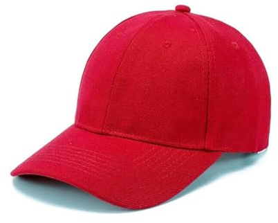 Boolavard - Gorra de Béisbol para niños y niñas, de Algodón Suave, Ligera, Tamaño Ajustable para niños de 2 a 9 años (Rojo)