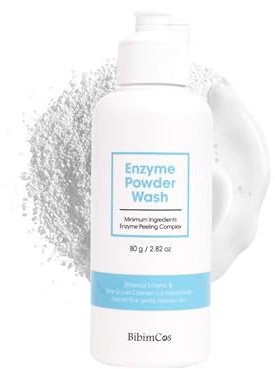 BibimCos Reinigungspulver Korean Skincare, Papaya Enzym, Tägliche Reinigung, Enzymatisches Peeling, Mitesser und Porenpflege, Geeignet für Empfindliche Haut, Für Alle Hauttypen, Vegan, 80g