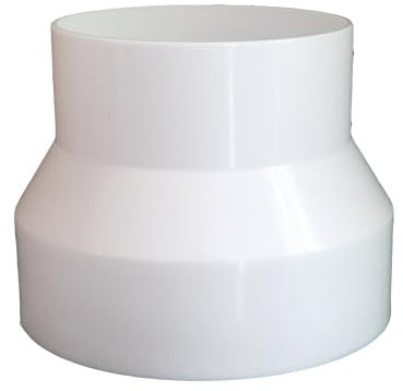 JSIXASO Reduzierverbinder Lüftungssystem Verbinder 75mm auf 100mm Lüftungsrohr Reduktion Verbindungsstücke für PVC Lüftungsschlauch(75mm auf 100mm)