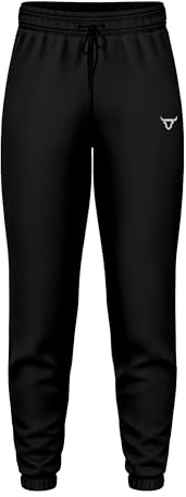 TORO ACTIVA Men Lightweigt Cuffed Bottoms Jogging Trousers with Side Pockets Work Joggers Fit Sport Casual for Running Gym Training (UK, Alpha, XL, Regular, Regular, Black)