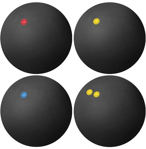 Toddmomy Squash Bälle 3Er Set Kleine Sportbälle Aus Gummi Elastische Bälle Für Indoor- Und Outdoor-Training Üben Von Reaktionsgeschwindigkeit Hand-Auge-Koordination Und Schläger-Sport