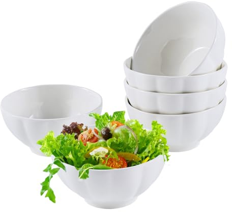 All-Pie 4.5'' Ceramic Bowls Set of 6, 330ml, Small Bowls Set - 12 oz Snack, Rice Bowls (Pumpkin)