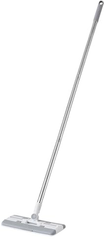 Trapeador para limpieza de suelos, herramienta reutilizable con clip de tela, limpiador manos libres, mopa seca y húmeda de 44 pulgadas, para el hogar, cocina, baño, azulejos, pared, mantenimiento