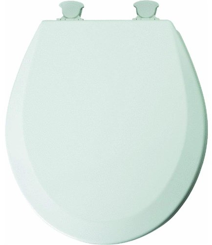 Mayfair 46EC 000 Molded Wood Toilet Seat with Lift-Off Hinges, Round, White