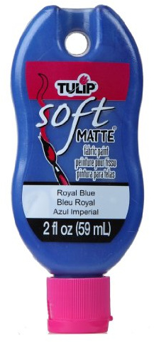 Tulip Soft Fabric Paint, Washable, Stays Soft and Flexible, Permanent Paint, for Light and Dark Fabrics, 2 fl oz, Royal Blue