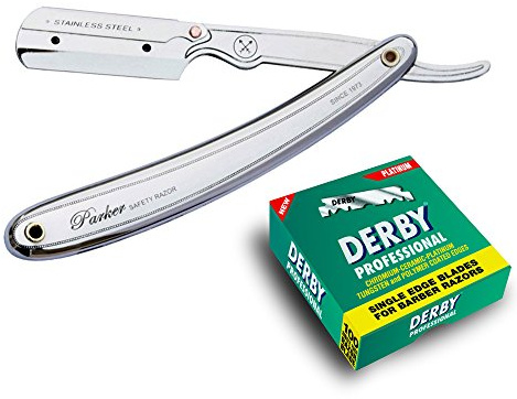 Parker 31r straight razor plus 100 Single Edge blades