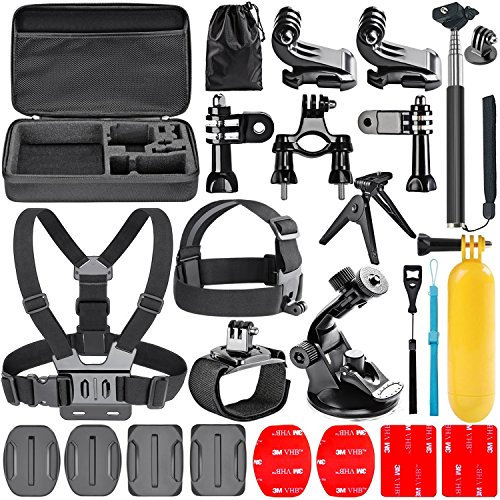 Navitech 18 in 1 Action Camera Accessories Combo Kit with EVA Case Compatible With The YI 4K Plus Sports Action Camera