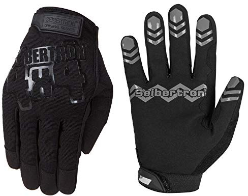 Seibertron Anti Slip Unweighted Basketball Handschuhe Ball Handling Gloves (Basketball Training Aid) Or Driving Jugend/Kinder Handschuhe Black M