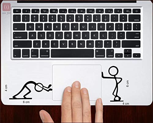 4 pcs, 2 Each Character, 4 x 6 cm, Fit All Size Laptop 13 14 15 16 17 Pack Work Hard Stickers Motivation Funny for Laptop, Vinyl Decals - Cute Artsy Eco Vinyl Decals for Computer, Scrapbook, Luggage