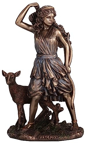 Veronese Design 6 1/2 Inch Artemis The Greek Goddess of The Hunt Cold Cast Resin Bronze Finish Sculpture