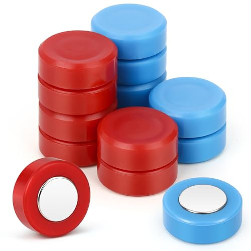 Wukong 12 magneti rotondi per lavagna bianca, 5 colori al neodimio, per lavagna magnetica, scuola, seminari, calamite per frigorifero, armadietti e foto Ø 20 mm, spessore 8 mm