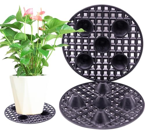 Sottovaso per piante, supporto per vasi da fiori, sottovaso per fiori, pad per griglia di vasi, griglia per supporto di vasi, rete di drenaggio, protegge le radici delle piante, per interni ed esterni