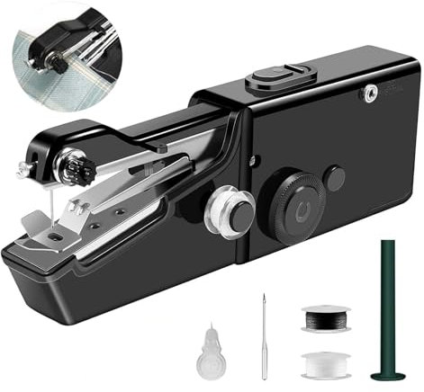 Maquina de Coser de Mano Portatil, Fenansion Profesional Maquina Coser Manual Mini Sewing Machines Electrica Adecuada para Ropa Cortinas Telas Bricolaje para Viajes en Casa