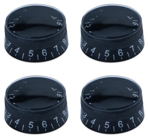 3 Stücke/4 Stücke Elektrische Gitarre Knöpfe Geschwindigkeit Volume Tone Control Knöpfe Kompatibel Mit Elektrische Gitarre Teile Ersatz(Black,4)