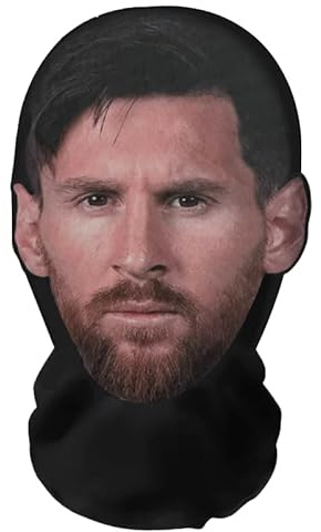 Maschera integrale realistica con stampa 3D, ispirata a Messi, traspirante, leggera e confortevole, per cosplay, feste, Halloween, carnevale e altri eventi