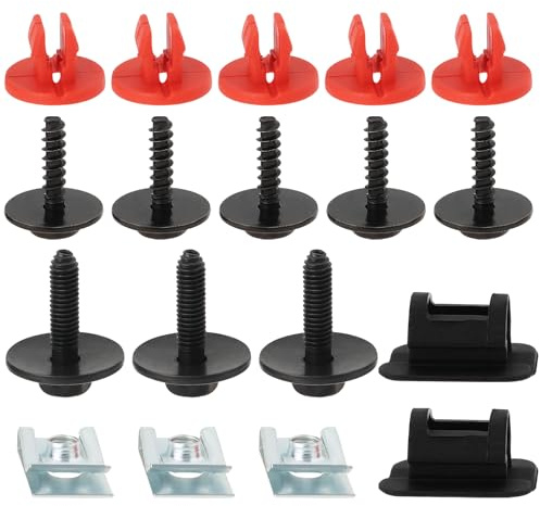 18 Pz Kit Montaje Protección Salpicaduras bajo Bandeja Motor 31391440/30683256 Chasis Compatible conVolvo V40 2012-2019