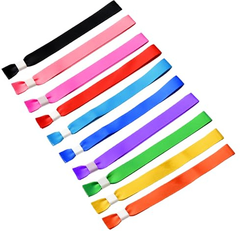 XCSJ 30 Pcs Braccialetti Del Personale, Regolabile Staff Bands Ingresso, Bracciali Evento Con Fermagli In Plastica, Nastri Di Ingresso Nastri Di Ingresso Per Eventi, Feste, Concerti (Multicolore)