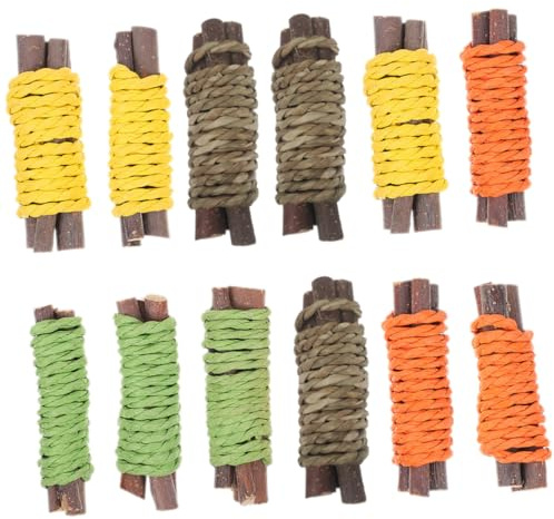 Toddmomy 12 Pièces Bâtonnets à Mâcher pour Petits Animaux Jouets De Dentition Fournitures pour Rongeurs