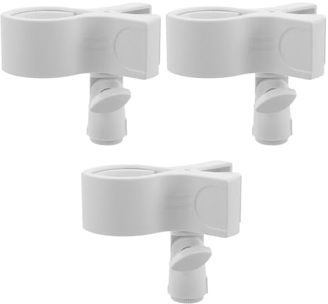 UPKOCH 3 Piezas 3 Pinzas para Micrófono con Clip de Montaje en Escritorio, Accesorios Compatibles con Rosca 5/8 a 3/8, Soporte para Estudio, Transmisión y Grabación Profesional