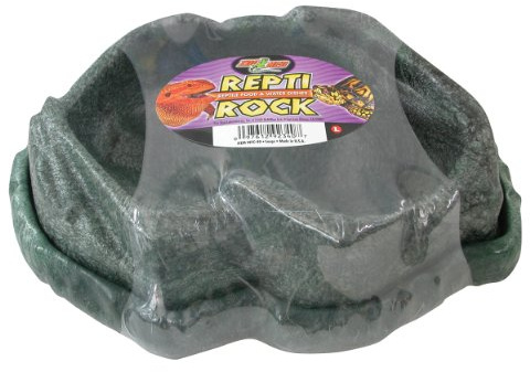 Zoo Med Combo Reptile Rock Food and Water Dish, Large