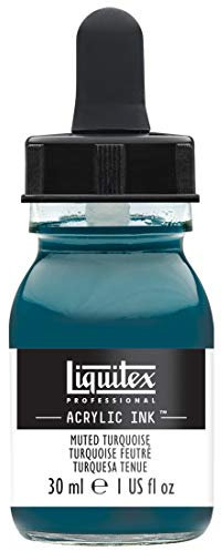 Liquitex 4260503 flüssige Professional Acrylfarben - Ink, Tusche, 30 ml, hochpigmentierte Airbrushfarbe, gedämpftes türkis