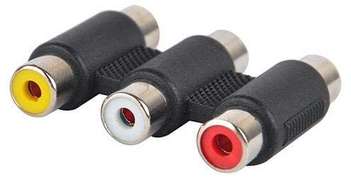 CABLEPELADO Dreifachbuchsenadapter | 3-Wege-Buchse | 3-facher Adapter | Verbindungsstück | Koppler | Audio und Video