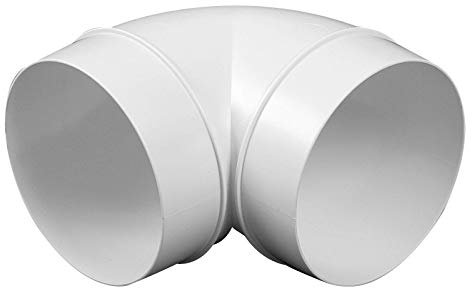 Bogen Rohrbogen Winkel 90° PVC Kunststoff Weiß Lüftungsrohr Lüftung Dunstabzug - VONLIS® Ø 150 mm