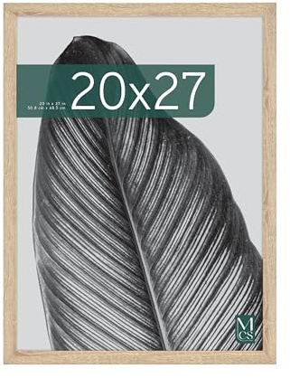 MCS Studio Gallery 20x27 Poster Frame Natural Woodgrain, Vertical & Horizontal Wall Hanging Large Picture Frame for Photos, Posters & Art Prints (1-Pack)