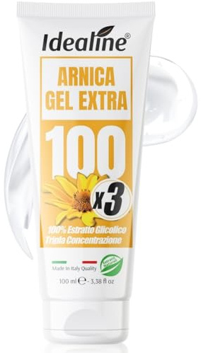 Arnica Gel Extra Forte 100ml, Arnica per Cavalli Uso Umano 100% Estratto Glicolico Puro con Menta Piperita, Arnica Gel Forte per Sollievo Muscoli e Articolazioni, Arnica Montana Made in Italy