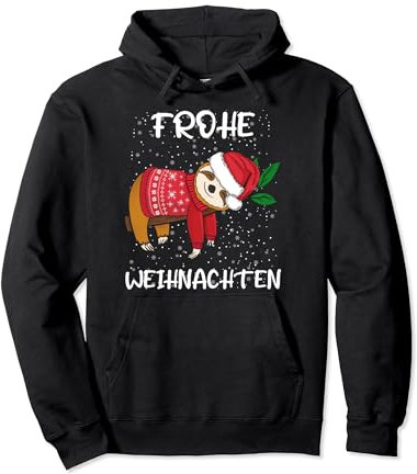 Faultier Weihnachtssweater Faule Frohe Weihnachten Faultier Pullover Hoodie
